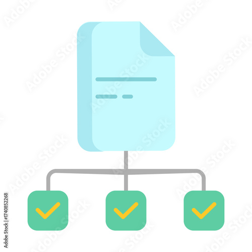 hierarchy document flat icon design