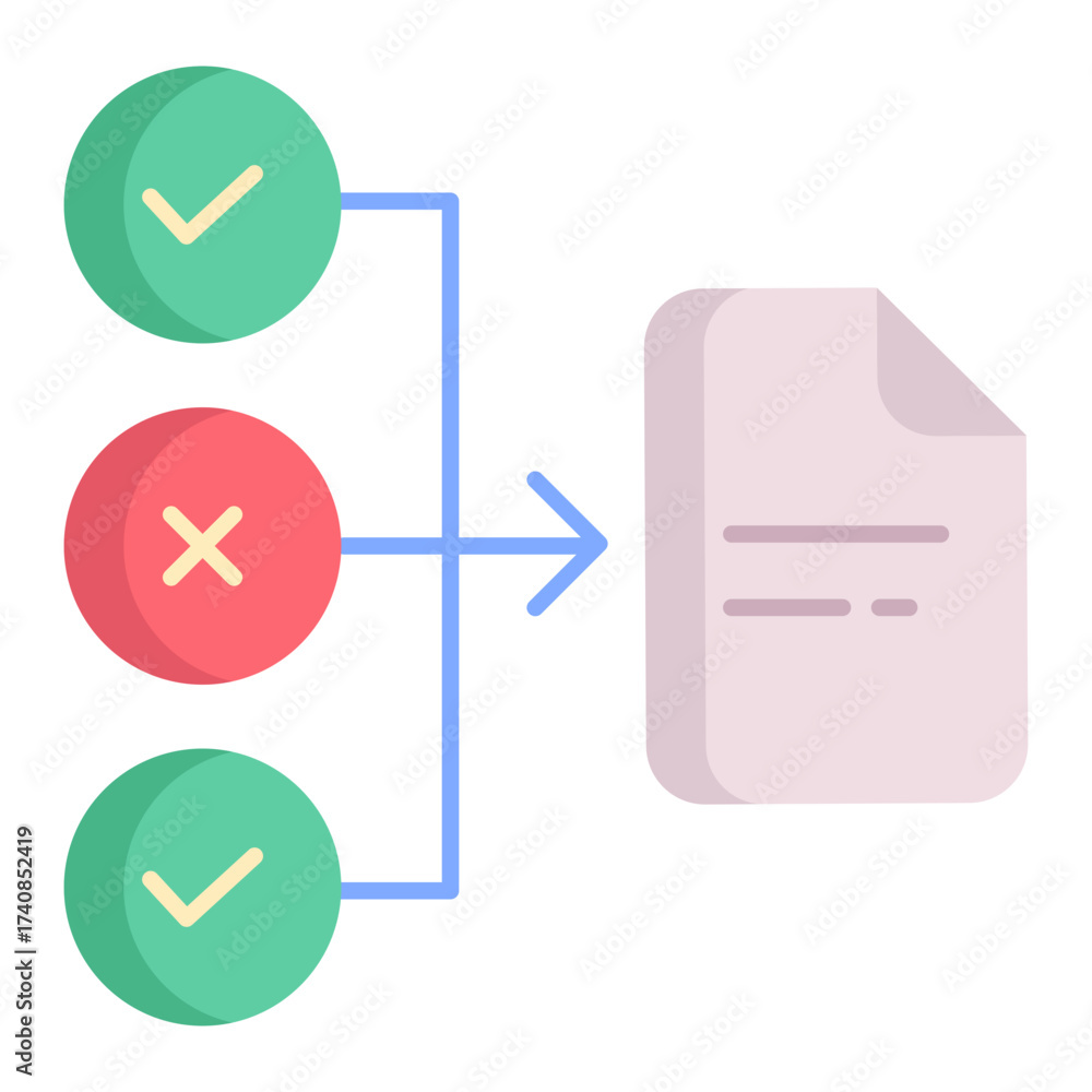 Fototapeta premium arrange document flat icon design