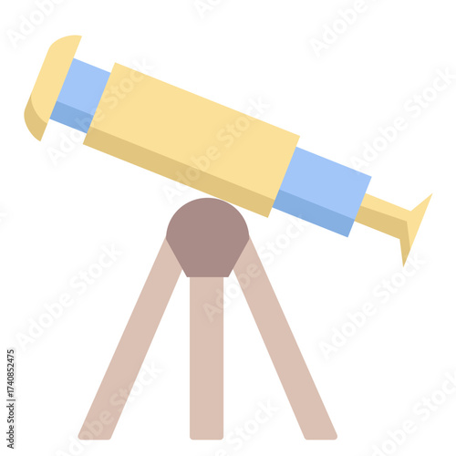 telescope flat icon design