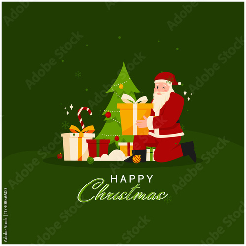 Wallpaper Mural Merry Christmas, Happy Christmas, christmastree, santa, santaclaus, christmaslights, 31st, newyear Torontodigital.ca