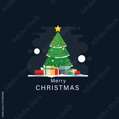 Wallpaper Mural Merry Christmas, Happy Christmas, christmastree, santa, santaclaus, christmaslights, 31st, newyear Torontodigital.ca