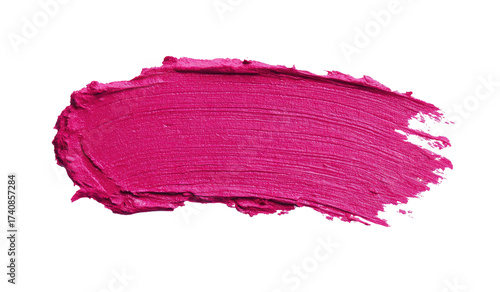 Vibrant fuchsia lipstick smear