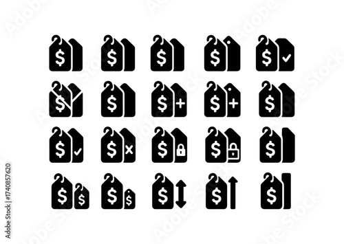 vector solid black filled icons Price Comparison (Basic) pricecompare, icon, new, old, valid, invalid, active, pricecompare.