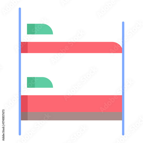 bunk bed flat icon design