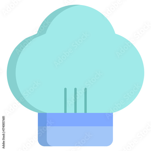 chef cap flat icon design
