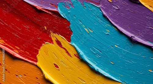 Colorful Paint Strokes A Vibrant Burst of Artistic Texture