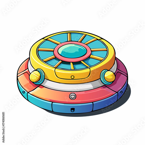 Futuristic device with transparent background