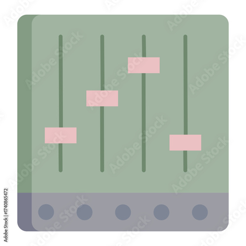 music controls flat icon design