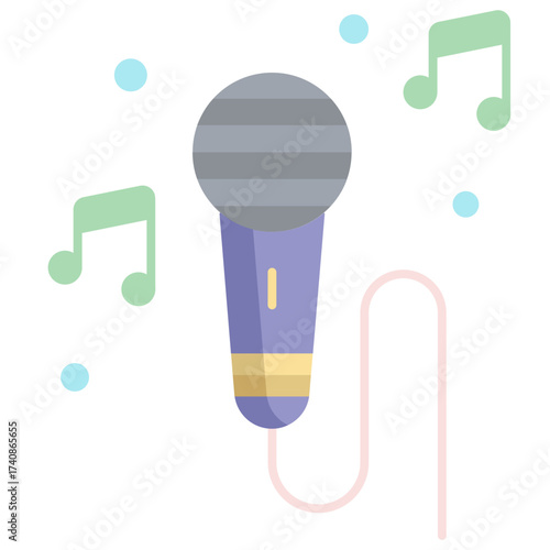 mic flat icon design