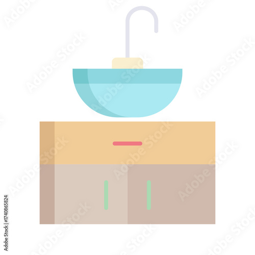 sink and storage flat icon design