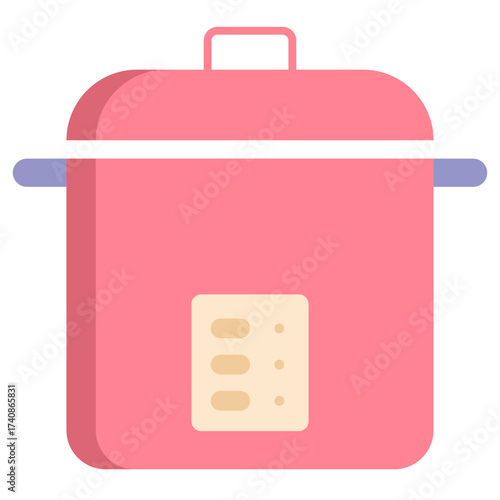 rice cooker flat icon design