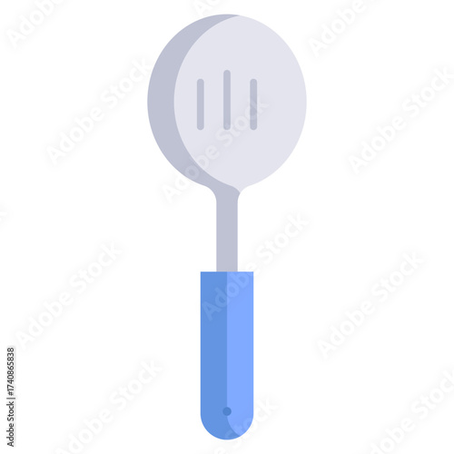 slotted spoon flat icon design