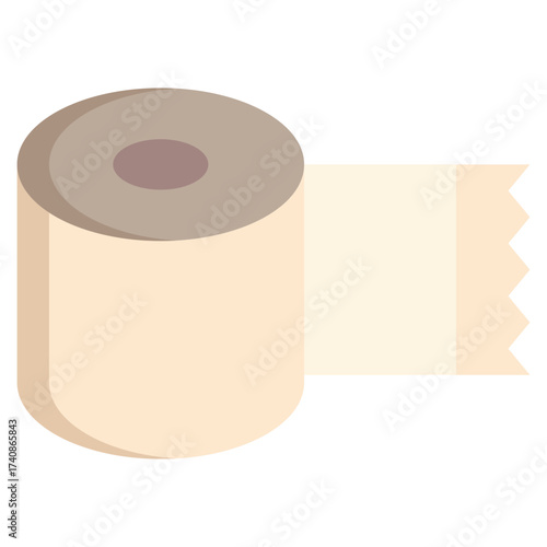 tissue roll flat icon design