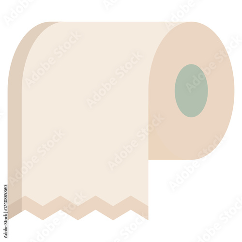 tissue roll flat icon design