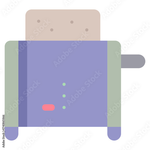 toaster flat icon design