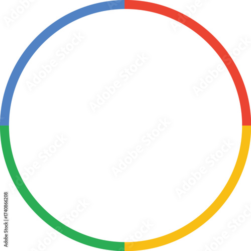 Google Custom Review Icon – Round Transparent PNG Logo, Flat Isolated Icon