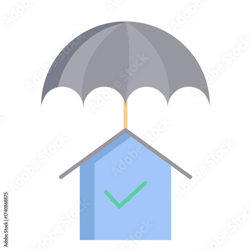 home insurance flat icon design