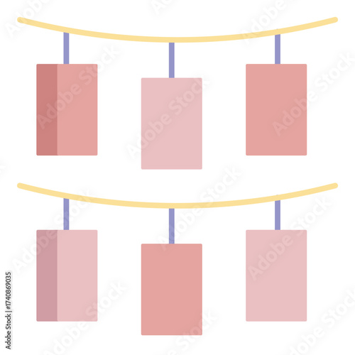 photo hang flat icon design