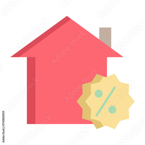 home offer flat icon design