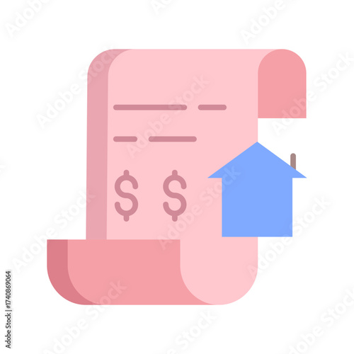 home agreement flat icon design