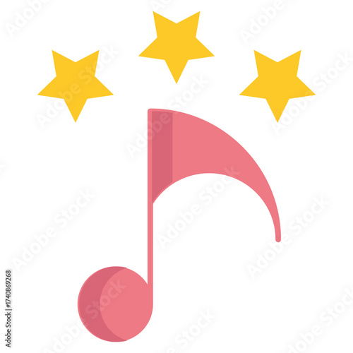 music rating flat icon design