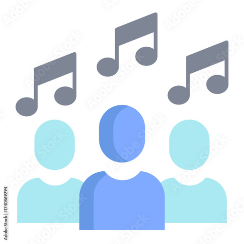 music audience flat icon design