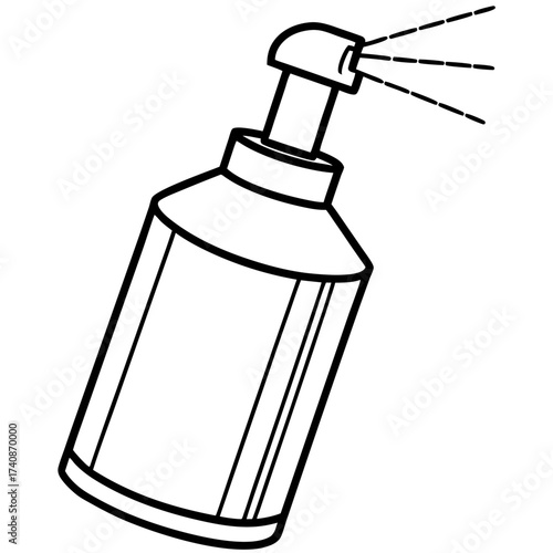 Room spray line art vector