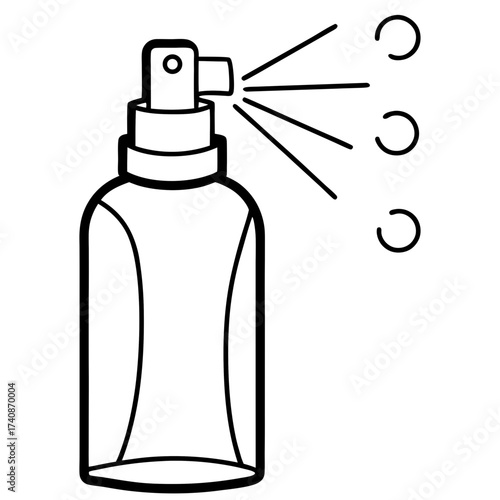 Room spray line art vector