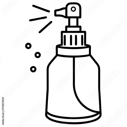 Room spray line art vector
