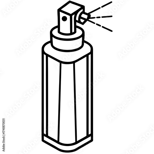 Room spray line art vector