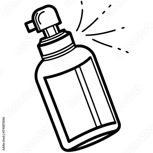 Room spray line art vector