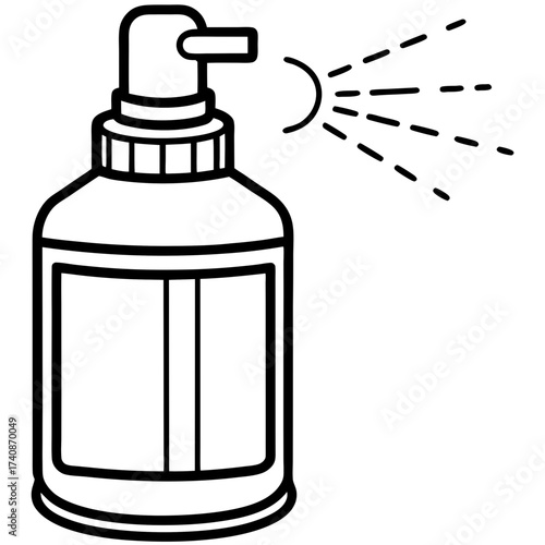Room spray line art vector