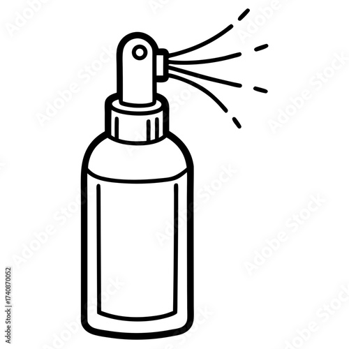Room spray line art vector