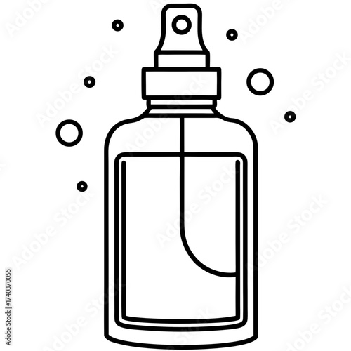 Room spray line art vector