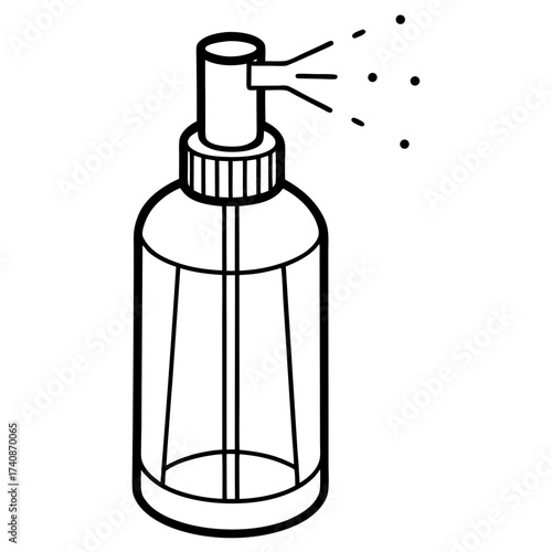 Room spray line art vector