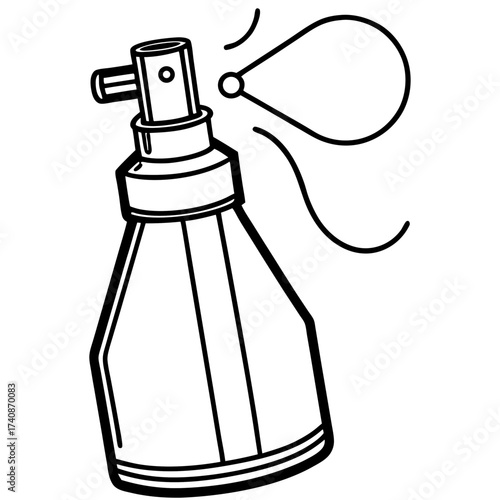 Room spray line art vector