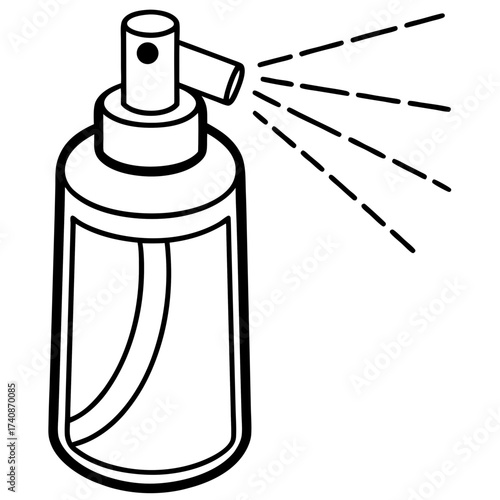 Room spray line art vector