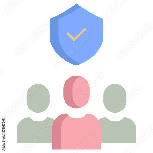 user check mark flat icon design