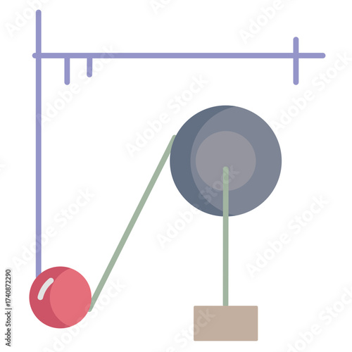 physics machine flat icon design