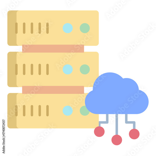 share online movie flat icon design