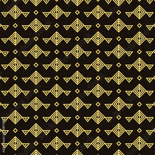 Elegant gold geometric pattern on black background modern design