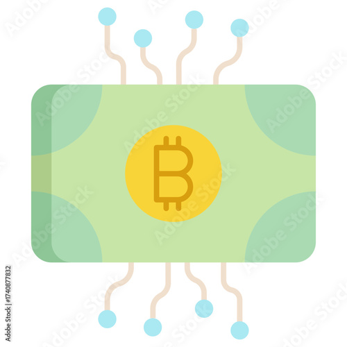 bitcoin currency flat icon design
