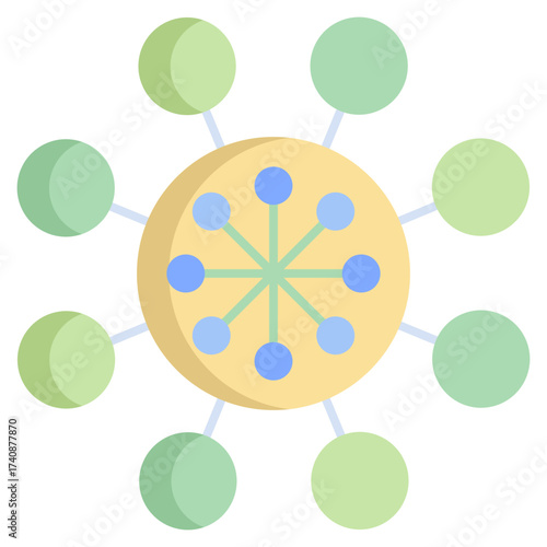 deep Learning flat icon design