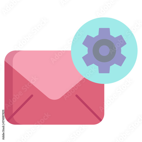 email settings flat icon design