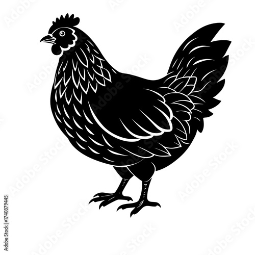 rooster isolated on white background