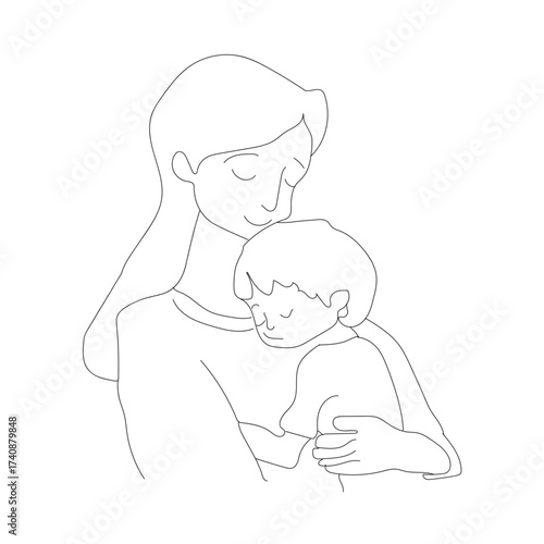 “Mother holding baby illustration”
“Mom and child love vector art”
“Mother hugging baby flat design”