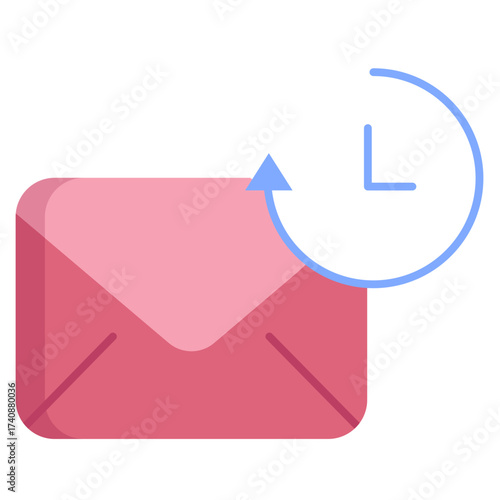 email real time tracking flat icon design
