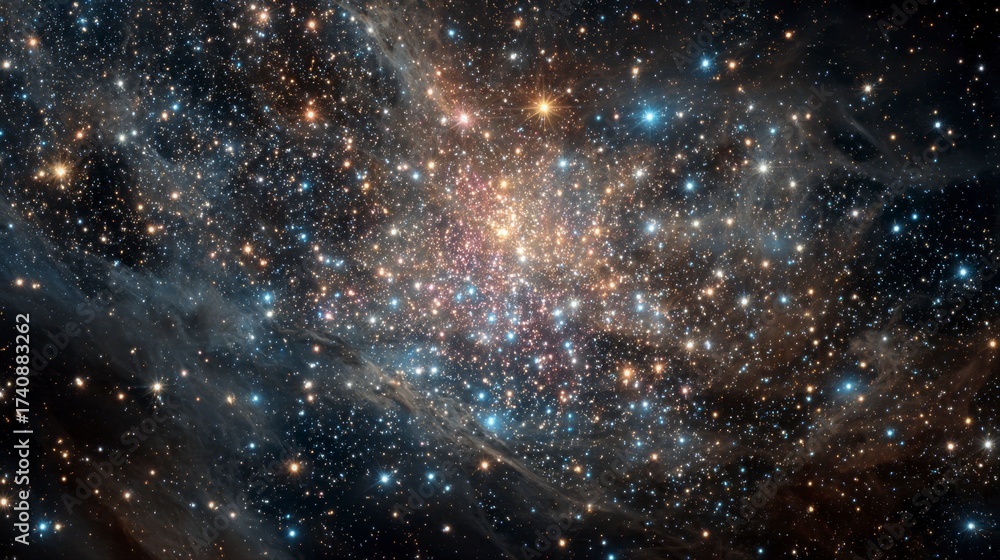 Fototapeta premium Extraordinary Star Cluster Captured in Detail of the Universe
