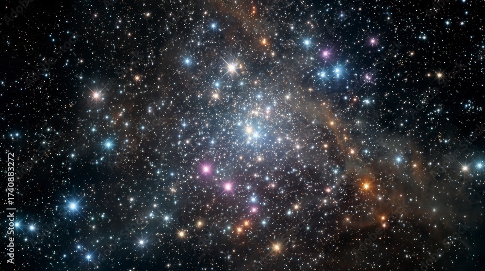 Fototapeta premium Extraordinary Star Cluster Photographed in Stunning Detail