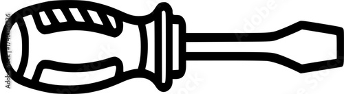 Screwdriver icon illustration. Screwdriver Creative Icon outline Vector